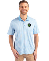 Hillsboro Hops Cutter & Buck Forge Tonal Stripe Stretch Mens Big and Tall Polo Atlas Light Blue Front