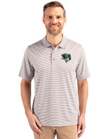 Gwinnett Stripers Cutter & Buck Forge Tonal Stripe Stretch Mens Big and Tall Polo Polished Medium Gray Front