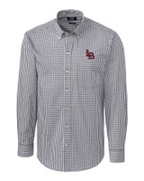 Louisville Bats Cutter & Buck Easy Care Stretch Gingham Mens Big and Tall Long Sleeve Dress Shirt CC_MANN_HG 1