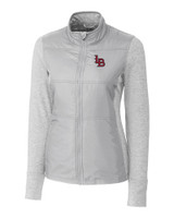 Louisville Bats Cutter & Buck Stealth Hybrid Quilted Womens Full Zip Windbreaker Jacket POL_MANN_HG 1