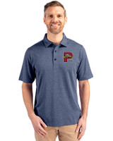 Portland Sea Dogs Cutter & Buck Forge Heathered Stretch Mens Polo Indigo Heather Front