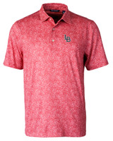 Louisville Bats Cutter & Buck Pike Constellation Print Stretch Mens Polo RD_MANN_HG 1