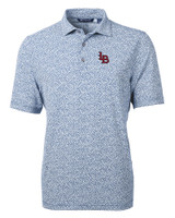 Louisville Bats Cutter & Buck Virtue Eco Pique Botanical Print Recycled Mens Polo NVBU_MANN_HG 1