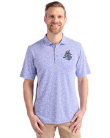 Hartford Yard Goats Cutter & Buck Virtue Eco Pique Botanical Print Recycled Mens Polo Chelan Blue Front
