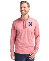 Nashville Sounds Cutter & Buck Stealth Heathered Quarter Zip Mens Pullover Cardinal Red Front