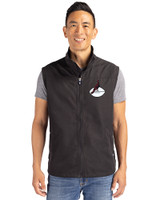 Arizona Cardinals Historic Cutter & Buck Charter Eco Full-Zip Mens Big & Tall Vest Black Front