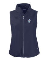 Houston Oilers Historic Cutter & Buck Charter Eco Full-Zip Womens Vest NVBU_MANN_HG 1