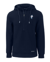 Houston Oilers Historic Cutter & Buck Roam Eco Half Zip Recycled Mens Pullover Hoodie NVBU_MANN_HG 1