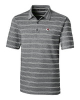 Kansas City Chiefs Cutter & Buck Forge Epic Confidence Recycled Heathered Stripe Stretch Mens Polo Black Mannequin