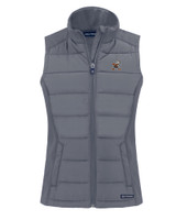 Cleveland Browns Historic Cutter & Buck Evoke Hybrid Eco Softshell Recycled Womens Full Zip Vest EG_MANN_HG 1