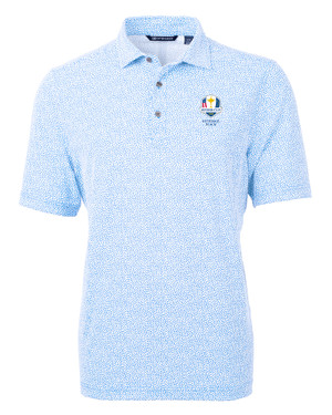 2025 Ryder Cup Cutter & Buck Virtue Eco Pique Botanical Print Recycled Mens Polo