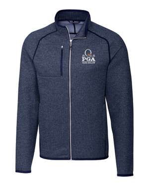 2025 PGA Championship Collection Cutter & Buck Mainsail Sweater-Knit Mens Full Zip Jacket