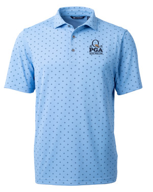 2025 PGA Championship Collection Cutter & Buck Virtue Eco Pique Tile Print Recycled Mens Polo