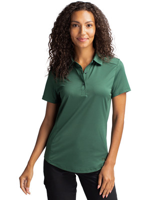 Cutter & Buck Prospect Eco Textured Stretch Recycled Womens Short Sleeve Polo