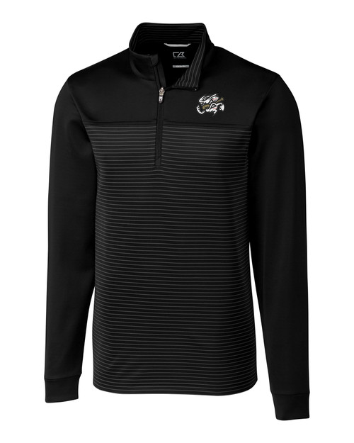 Omaha Storm Chasers Cutter & Buck Traverse Stripe Stretch Quarter Zip Mens Big and Tall Pullover BL_MANN_HG 1