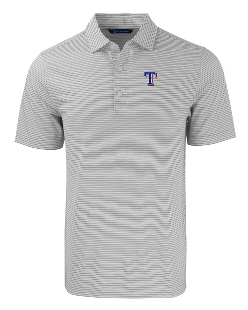 Texas Rangers Cutter & Buck Forge Eco Double Stripe Stretch Recycled Mens Big &Tall Polo POLWH_MANN_HG 1