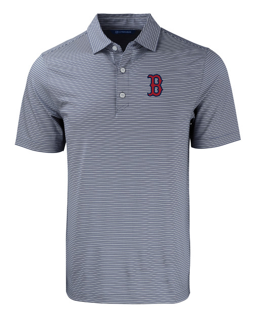 Boston Red Sox Cutter & Buck Forge Eco Double Stripe Stretch Recycled Mens Big &Tall Polo NVBW_MANN_HG 1