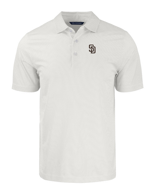 San Diego Padres Cutter & Buck Pike Eco Symmetry Print Stretch Recycled Mens Polo WHPOL_MANN_HG 1