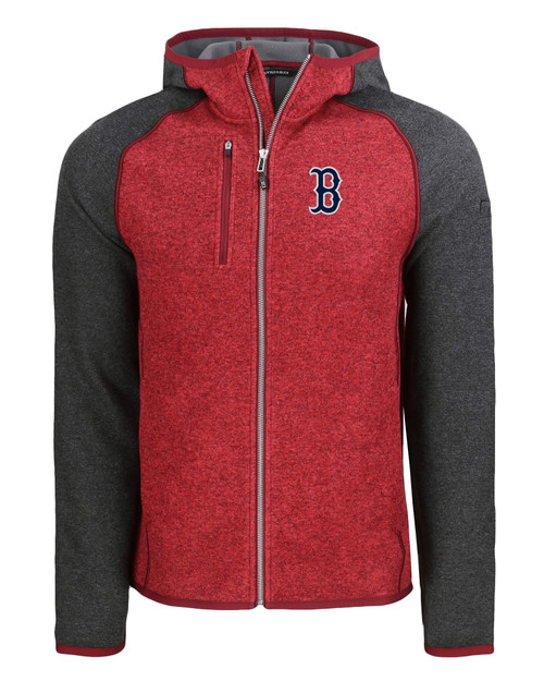 Boston Red Sox Cutter & Buck Mainsail Full Zip Hooded Mens Jacket CACH_MANN_HG 1