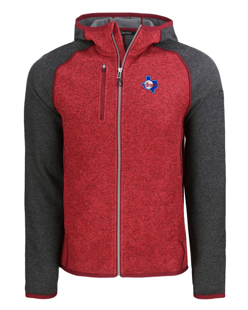 Texas Rangers Cooperstown Cutter & Buck Mainsail Full Zip Hooded Mens Jacket CACH_MANN_HG 1