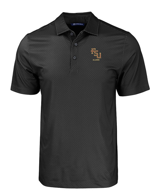 Florida State Seminoles Alumni Cutter & Buck Pike Eco Tonal Geo Print Stretch Recycled Mens Big & Tall Polo BL_MANN_HG 