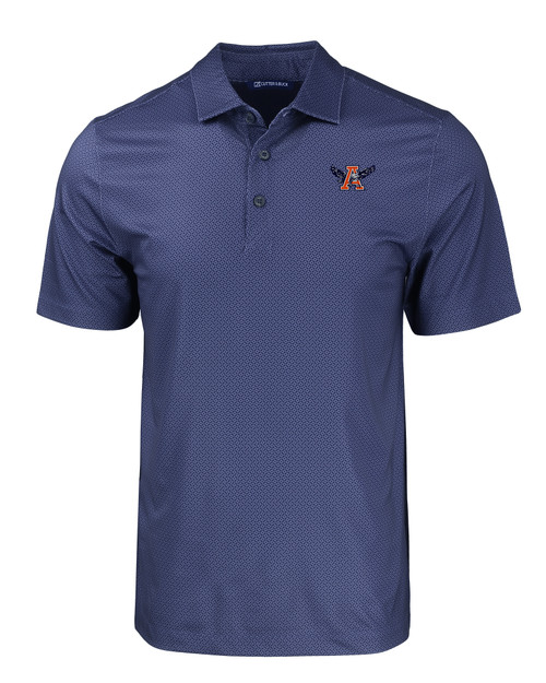 Auburn Tigers College Vault Cutter & Buck Pike Eco Tonal Geo Print Stretch Recycled Mens Polo NVBU_MANN_HG 1