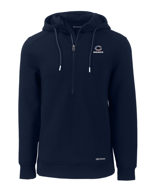 Chicago Bears Americana Cutter & Buck Roam Eco Half Zip Recycled Mens Pullover Hoodie NVBU_MANN_HG 1