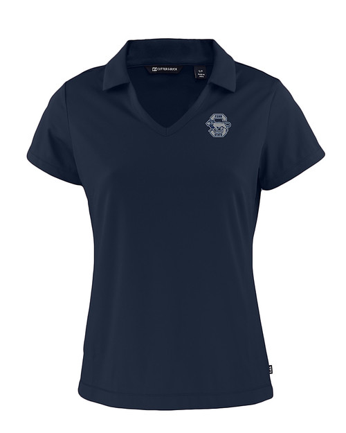 Penn State Nittany Lions College Vault Cutter & Buck Daybreak Eco Recycled Womens V-neck Polo Navy Blue Mannequin