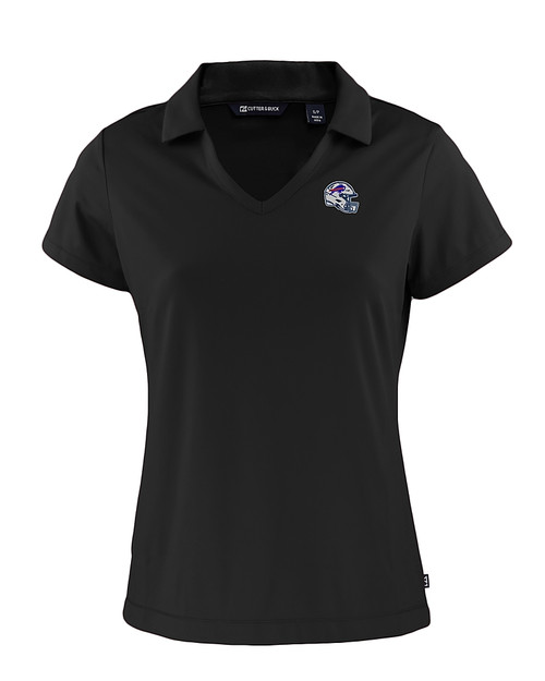 Buffalo Bills NFL Helmet Cutter & Buck Daybreak Eco Recycled Womens V-neck Polo Black Mannequin