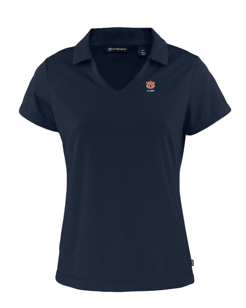 Auburn Tigers Alumni Cutter & Buck Daybreak Eco Recycled Womens V-neck Polo NVBU_MANN_HG 1