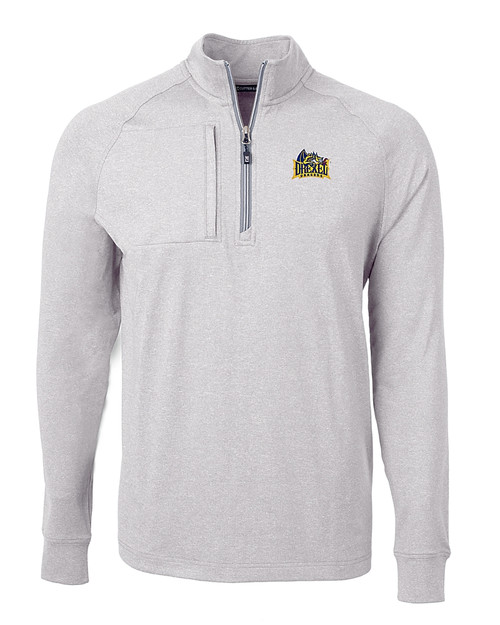 Drexel Dragons Cutter & Buck Adapt Eco Knit Heather Mens Big & Tall Quarter Zip Pullover POH_MANN_HG 