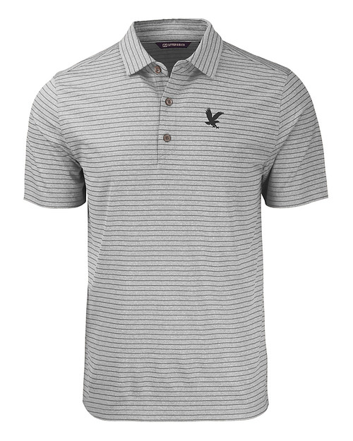 Embry-Riddle Eagles Cutter & Buck Forge Eco Heather Stripe Stretch Recycled Mens Big & Tall Polo EGH_MANN_HG 