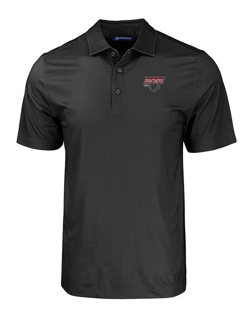 Clark Atlanta Panthers Cutter & Buck Pike Eco Tonal Geo Print Stretch Recycled Mens Big & Tall Polo BL_MANN_HG 