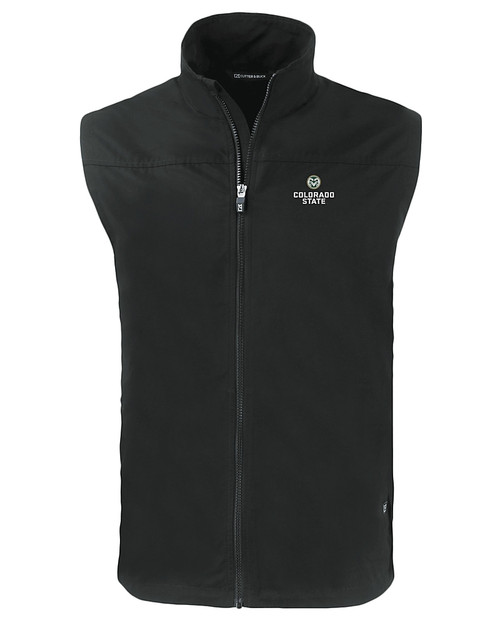 Colorado State Rams Cutter & Buck Charter Eco Recycled Mens Full-Zip Vest BL_MANN_HG 