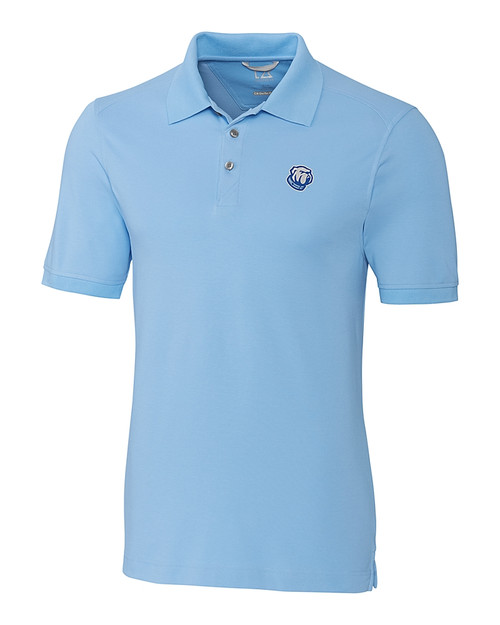 The Citadel Bulldogs Cutter & Buck Advantage Eco Tri-Blend Pique Mens Polo Atlas Light Blue Mannequin
