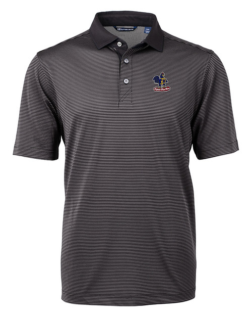 Delaware Fightin' Blue Hens College Vault Cutter & Buck Virtue Eco Pique Micro Stripe Recycled Mens Polo BLEG_MANN_HG 