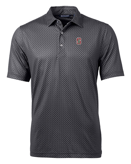 Stanford Cardinal  Cutter & Buck Pike Banner Print Stretch Mens Polo BL_MANN_HG 