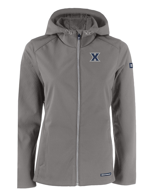 Xavier Musketeers Cutter & Buck Evoke Softshell Recycled Full Zip Womens Jacket EG_MANN_HG 