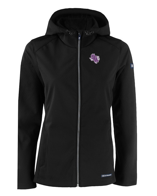 Stephen F Austin Lumberjacks Cutter & Buck Evoke Softshell Recycled Full Zip Womens Jacket BL_MANN_HG 