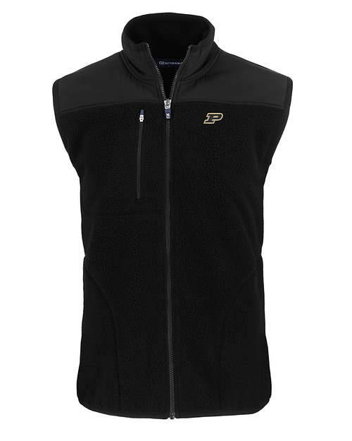 Purdue Boilermakers Cutter & Buck Cascade Eco Fleece Mens Vest BL_MANN_HG 