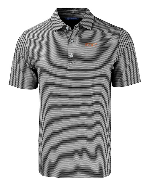 UOP Tigers Cutter & Buck Forge Eco Double Stripe Stretch Recycled Mens Big &Tall Polo BLWH_MANN_HG 