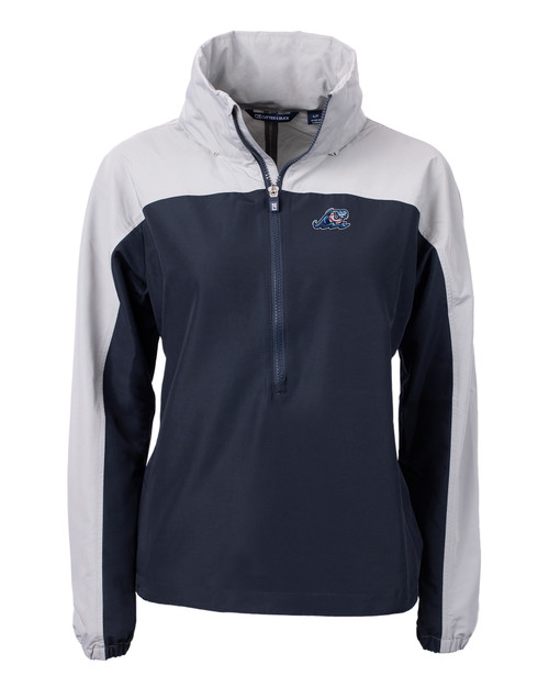 West Michigan Whitecaps Cutter & Buck Charter Eco Recycled Womens Anorak Jacket NVPOL_MANN_HG 1