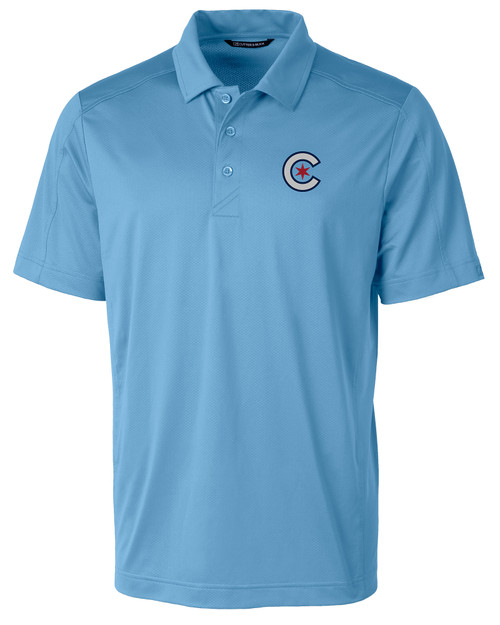 Chicago Cubs City Connect Cutter & Buck Prospect Textured Stretch Mens Big & Tall Polo ALS_MANN_HG 1