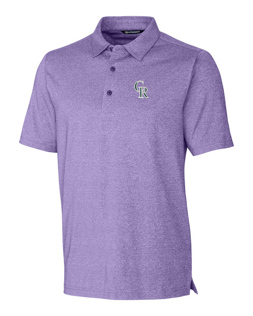Colorado Rockies City Connect Cutter & Buck Forge Heathered Stretch Mens Polo CPH_MANN_HG 1