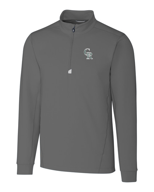 Colorado Rockies City Connect Cutter & Buck Traverse Stretch Quarter Zip Mens Big and Tall Pullover EG_MANN_HG 1