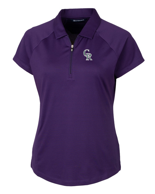 Colorado Rockies City Connect Cutter & Buck Forge Stretch Womens Short Sleeve Polo CLP_MANN_HG 1