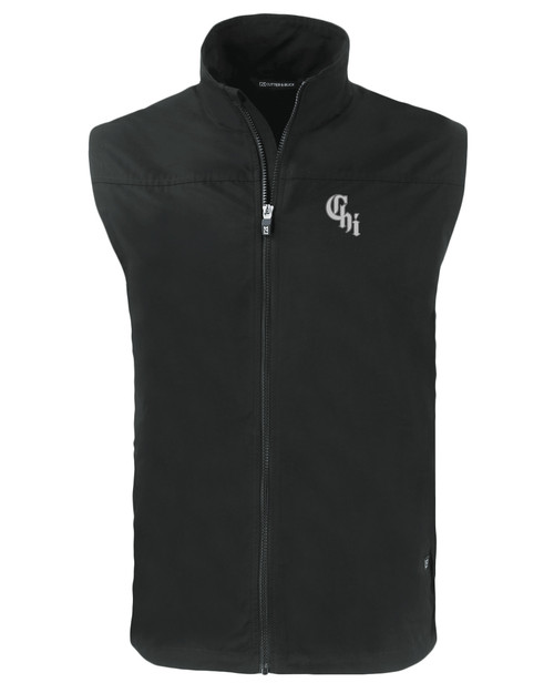 Chicago White Sox City Connect Cutter & Buck Charter Eco Full-Zip Mens Big & Tall Vest BL_MANN_HG 1
