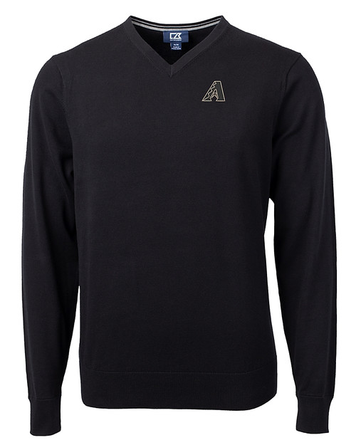 Arizona Diamondbacks City Connect Cutter & Buck Lakemont Tri-Blend Mens Big and Tall V-Neck Pullover Sweater Black Mannequin