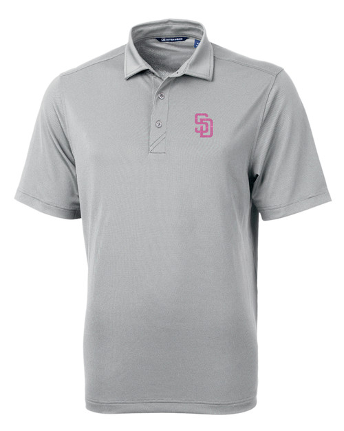 San Diego Padres City Connect Cutter & Buck Virtue Eco Pique Recycled Mens Big and Tall Polo POL_MANN_HG 1
