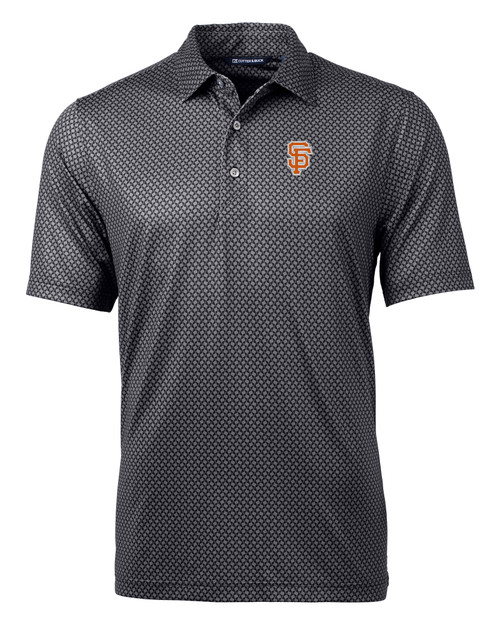 San Francisco Giants City Connect Cutter & Buck Pike Banner Print Stretch Men's Big & Tall Polo BL_MANN_HG 1